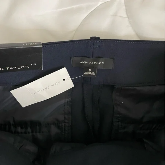 NWT Ann Taylor Devin Trousers, Navy, Size 6 - Picture 5 of 10
